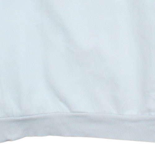 Adidas Men's White Crew Neck Pullover Sweatshirt L Graphic Logo