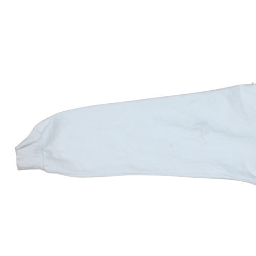 Adidas Men's White Crew Neck Pullover Sweatshirt L Graphic Logo