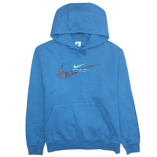 Nike Men’s Blue Pullover Hoodie Large Graphic Print Hooded Sweatshirt