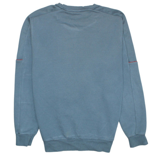 Puma Men's Blue Pullover Sweatshirt M Crew Neck Logo Fleece