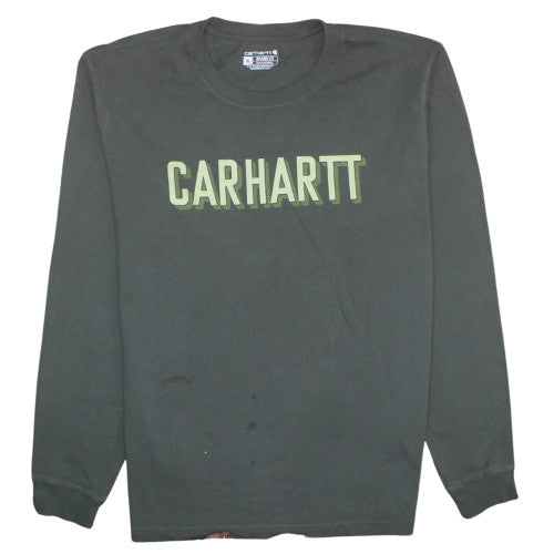 Carhartt Men's Green XL Relaxed Fit Logo Crew Neck Sweatshirt