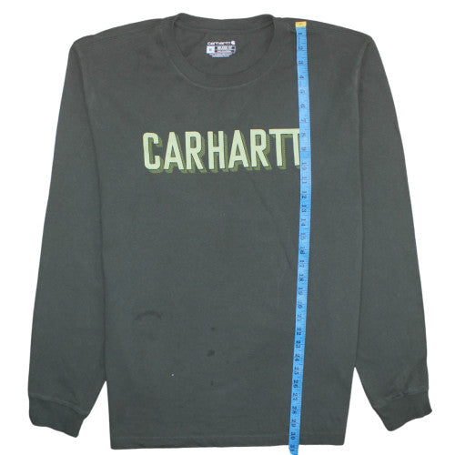 Carhartt Men's Green XL Relaxed Fit Logo Crew Neck Sweatshirt