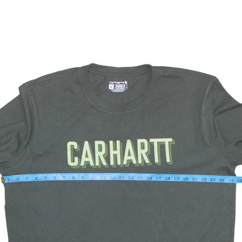 Carhartt Men's Green XL Relaxed Fit Logo Crew Neck Sweatshirt