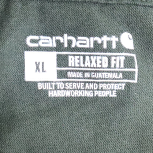 Carhartt Men's Green XL Relaxed Fit Logo Crew Neck Sweatshirt