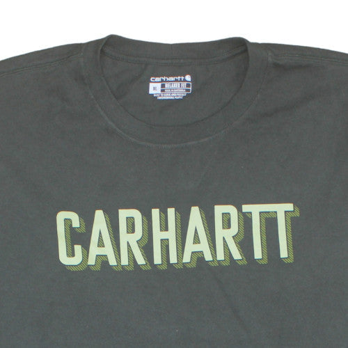 Carhartt Men's Green XL Relaxed Fit Logo Crew Neck Sweatshirt