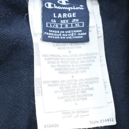 Champion Men's Black Jogger Trousers Size L with Side Stripe