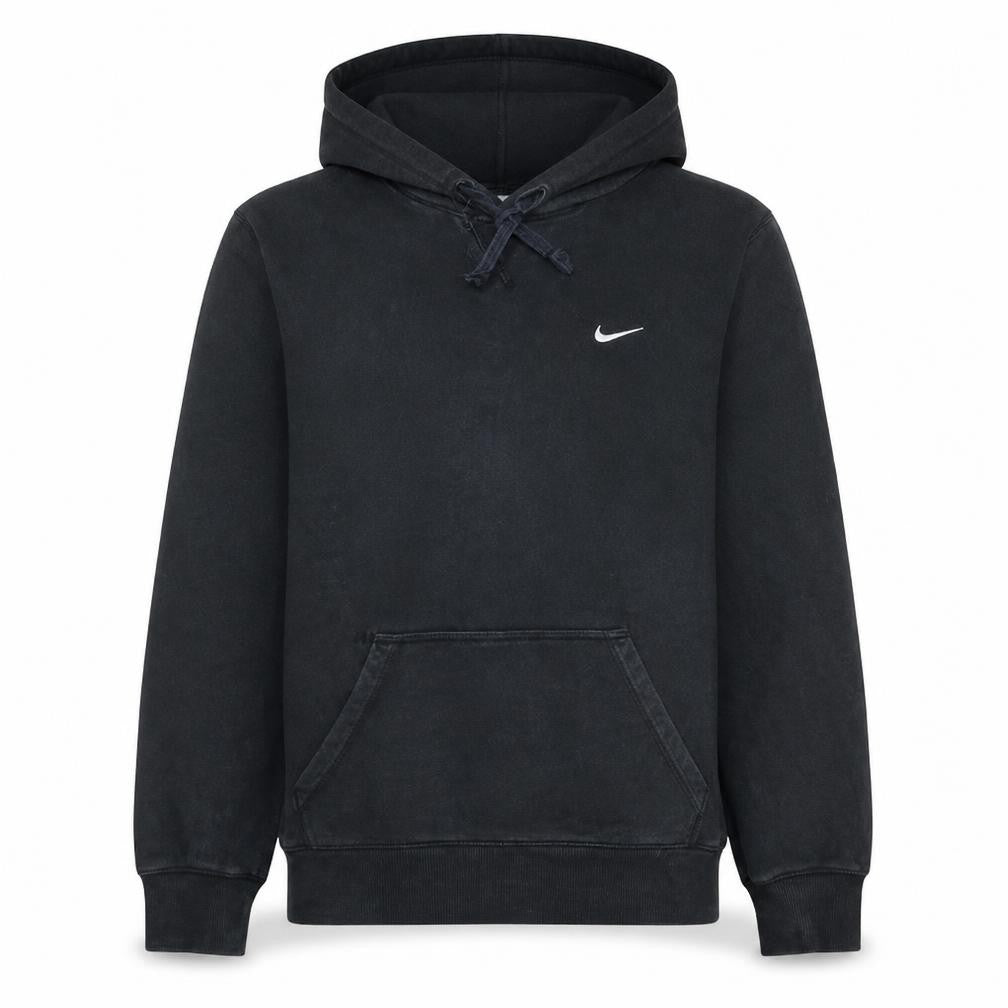 Front view of Nike Men's Black Pullover Hoodie Medium Fleece Sportswear