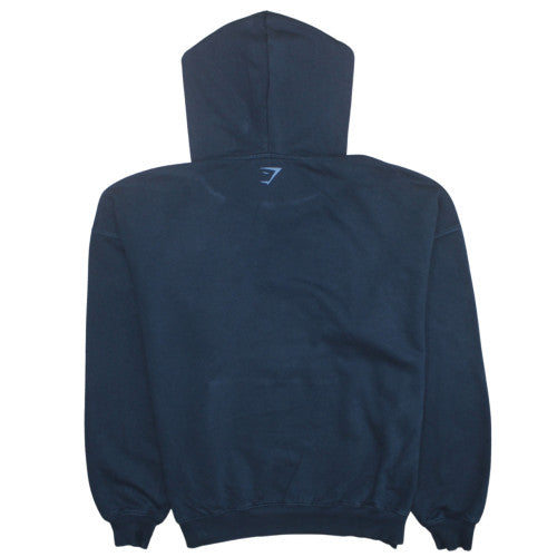 Gymshark Men's Navy Blue Pullover Hoodie Small Weightlifting Club Logo