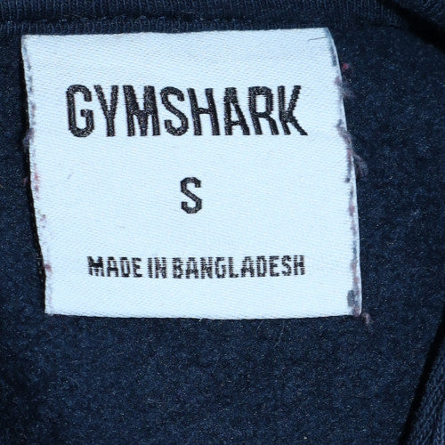 Gymshark Men's Navy Blue Pullover Hoodie Small Weightlifting Club Logo