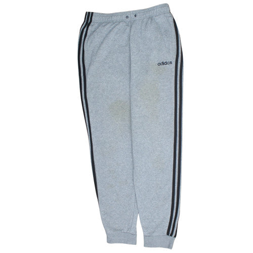 adidas Mens Grey Jogger Sweatpants M Regular Fit Elastic Waist Tapered