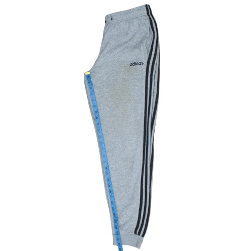 adidas Mens Grey Jogger Sweatpants M Regular Fit Elastic Waist Tapered