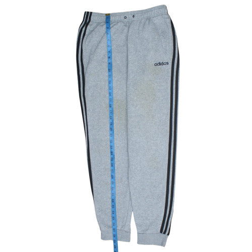 adidas Mens Grey Jogger Sweatpants M Regular Fit Elastic Waist Tapered