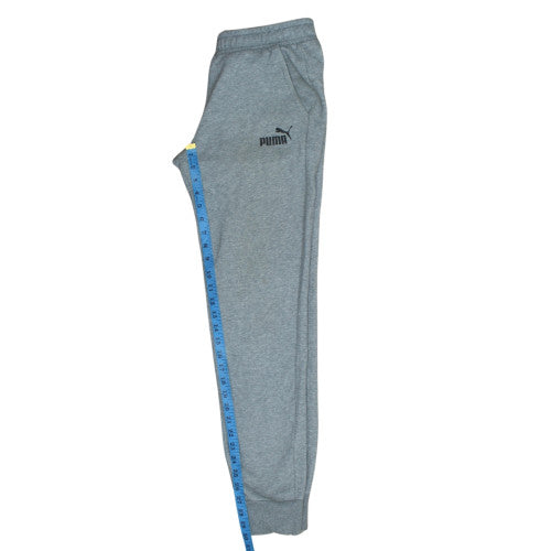 Puma Men's Grey Jogger Sweatpants M Regular Fit Fleece Tapered