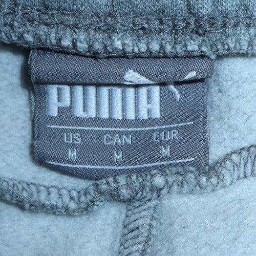 Puma Men's Grey Jogger Sweatpants M Regular Fit Fleece Tapered