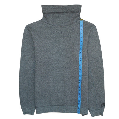 Nike Men's Grey Roll Neck Pullover Sweatshirt Size M Cotton Blend