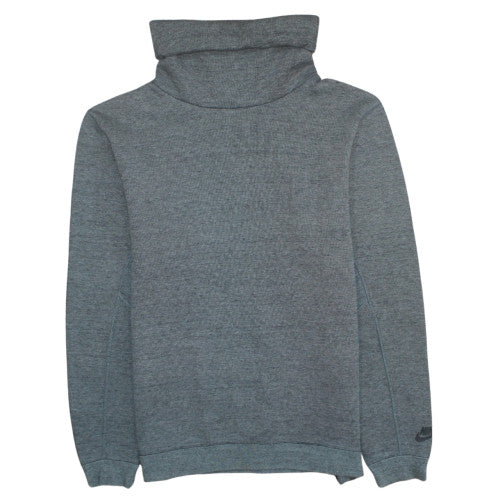 Nike Men's Grey Roll Neck Pullover Sweatshirt Size M Cotton Blend
