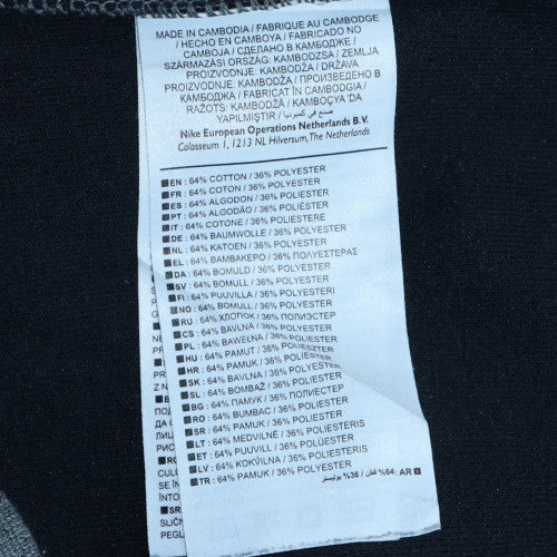 Nike Men's Grey Roll Neck Pullover Sweatshirt Size M Cotton Blend