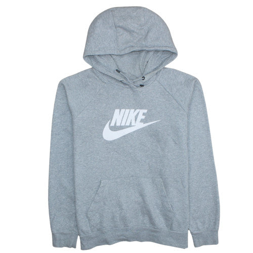 Nike Men's Grey Pullover Hoodie L Regular Fit Sports Style