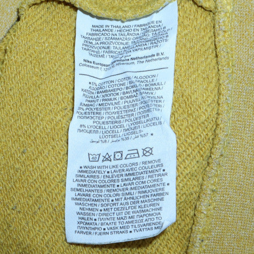 Nike Womens Yellow Crew Neck Pullover Sweatshirt XL Cotton Blend