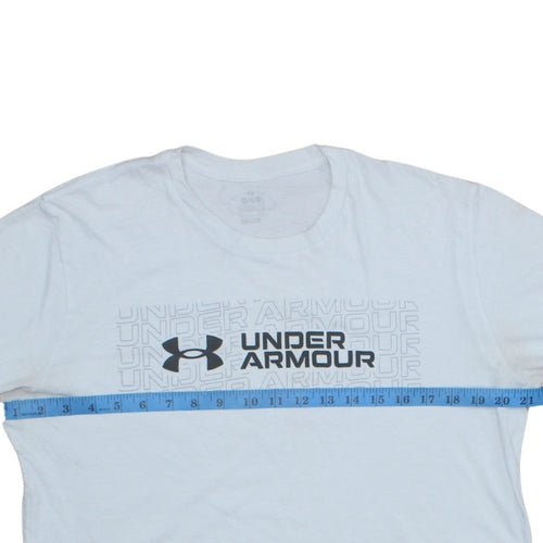 Under Armour Men's White Medium Sports Graphic Logo T-Shirt