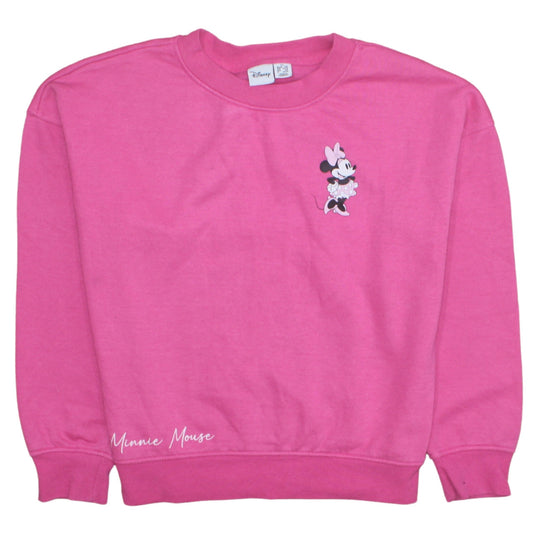 Disney Women’s Pink Minnie Mouse Pullover Sweatshirt XS