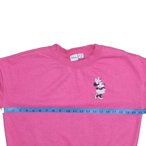 Disney Women’s Pink Minnie Mouse Pullover Sweatshirt XS