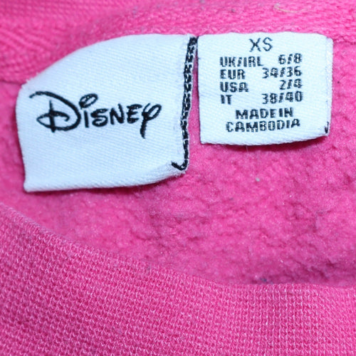 Disney Women’s Pink Minnie Mouse Pullover Sweatshirt XS