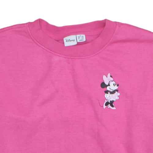 Disney Women’s Pink Minnie Mouse Pullover Sweatshirt XS