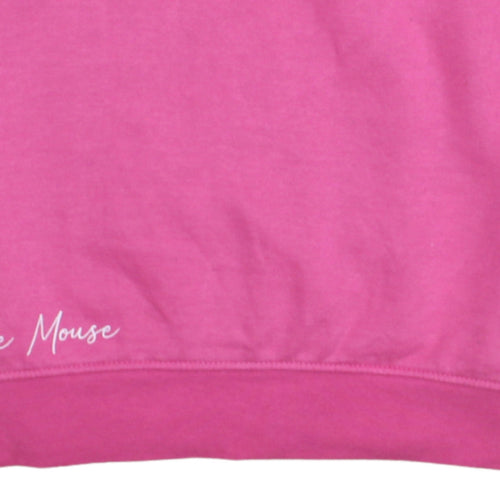 Disney Women’s Pink Minnie Mouse Pullover Sweatshirt XS