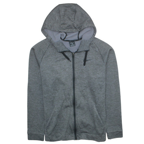 Nike Men's Grey Dri-FIT Full Zip Hoodie Size L