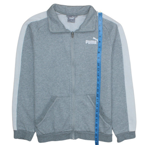 Puma Men’s Grey Full Zip Fleece Sweatshirt Small