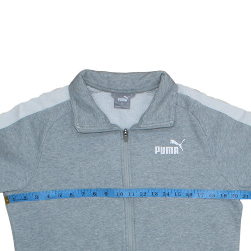 Puma Men’s Grey Full Zip Fleece Sweatshirt Small
