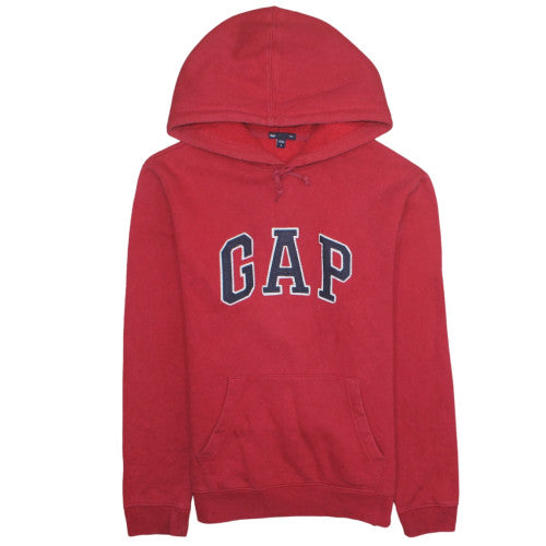 GAP Mens Red Pullover Hoodie Small Cotton Blend Classic Style