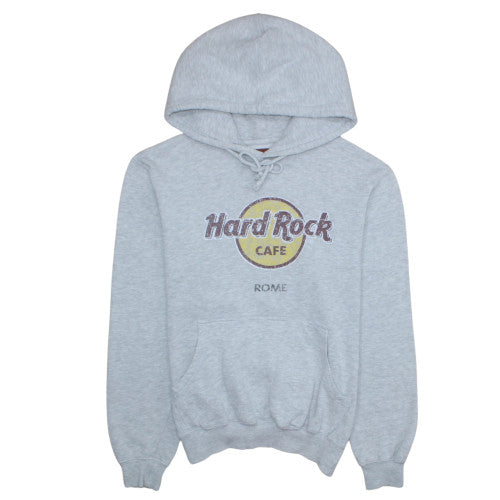 Hard Rock Cafe Rome Grey Men's Medium Pullover Hoodie Sweatshirt