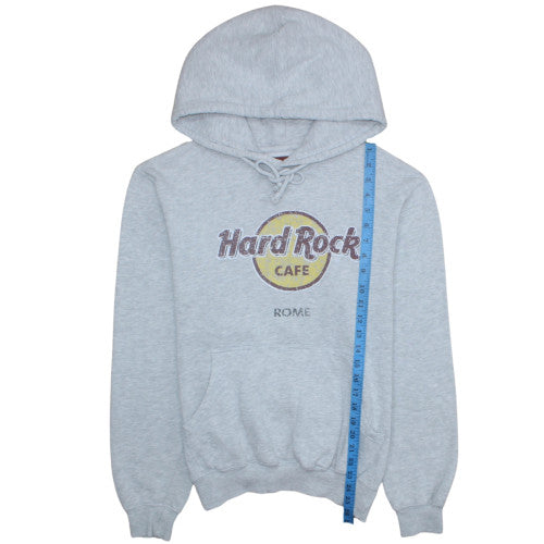 Hard Rock Cafe Rome Grey Men's Medium Pullover Hoodie Sweatshirt