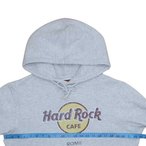 Hard Rock Cafe Rome Grey Men's Medium Pullover Hoodie Sweatshirt