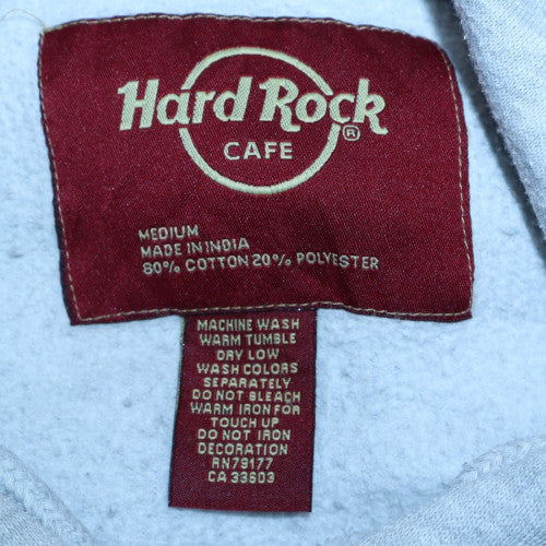 Hard Rock Cafe Rome Grey Men's Medium Pullover Hoodie Sweatshirt