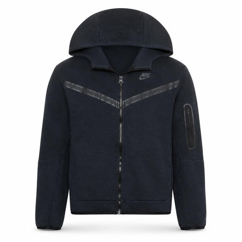 Nike Boys Black Full Zip Hoodie XL 158-170cm Fleece Lined Sportswear