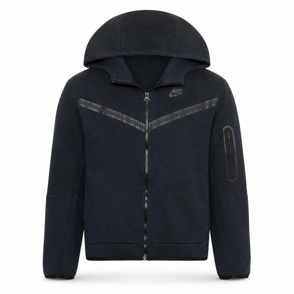Nike Boys Black Full Zip Hoodie XL 158-170cm Fleece Lined Sportswear