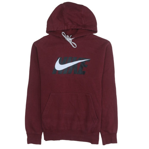 Nike Men’s Red Pullover Hoodie Medium Fleece Logo Sportswear