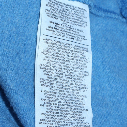 Nike Men's Blue Pullover Hoodie Size L Fleece Graphic Sportswear