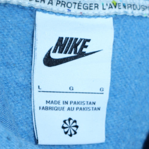 Nike Men's Blue Pullover Hoodie Size L Fleece Graphic Sportswear