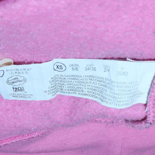 Primark Women Pink Lisa Simpson Sweatshirt XS Crew Neck Cotton