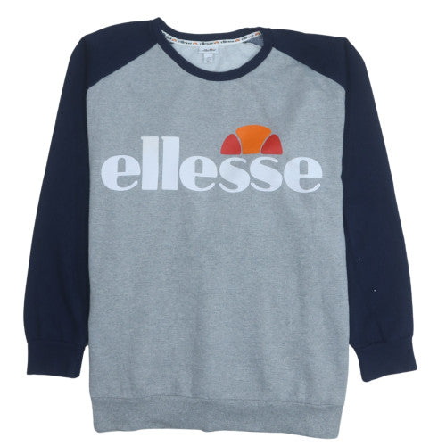 Ellesse Men's Grey 3XL Pullover Sweatshirt Graphic Logo Crew Neck