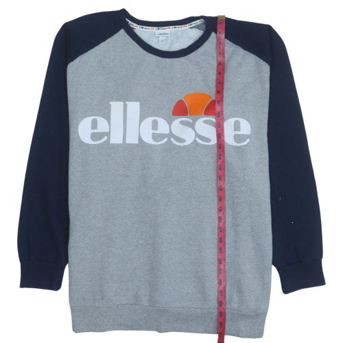 Ellesse Men's Grey 3XL Pullover Sweatshirt Graphic Logo Crew Neck