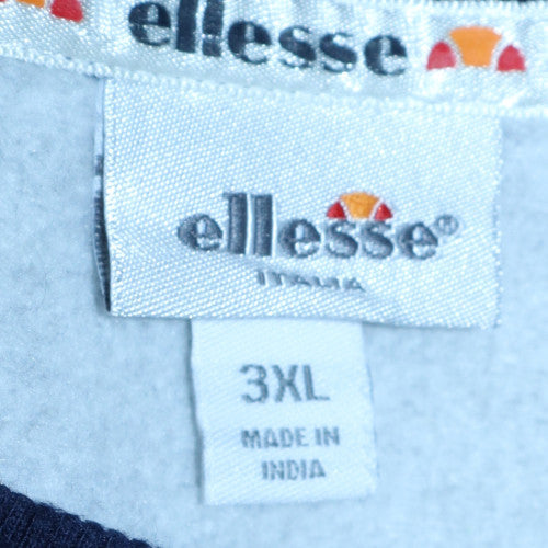 Ellesse Men's Grey 3XL Pullover Sweatshirt Graphic Logo Crew Neck