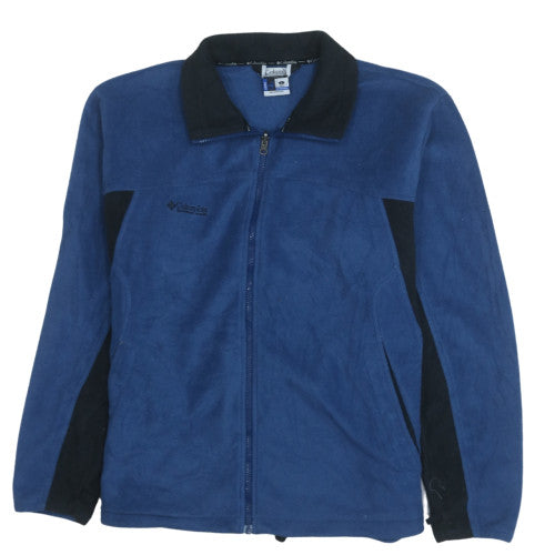 Columbia Men's Blue Fleece Full Zip Jacket Size L Outdoor Warm