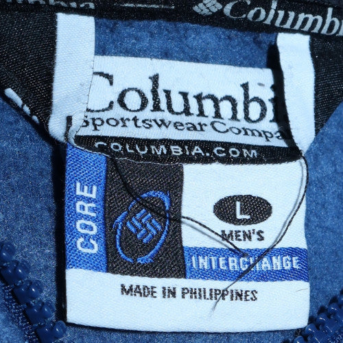 Columbia Men's Blue Fleece Full Zip Jacket Size L Outdoor Warm