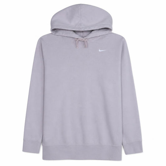 Front view of Nike Women Lavender Pullover Hoodie 1X Cotton Blend Logo Casual