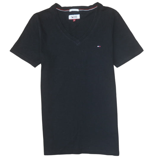 Tommy Hilfiger Denim Men's Black V-Neck Cotton T-Shirt Size S